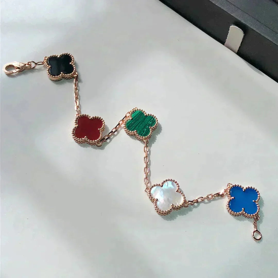 [Mystic]CLOVER 5 MOTIFS MULTICOLOR  BRACELET