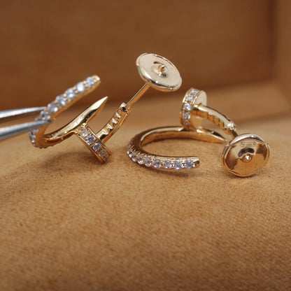 [Mystic]JUSTE EARRINGS 12.75MM PINK GOLD DIAMOND