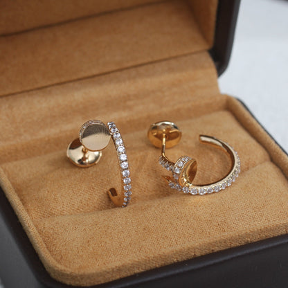 [Mystic]JUSTE EARRINGS 12.75MM PINK GOLD DIAMOND