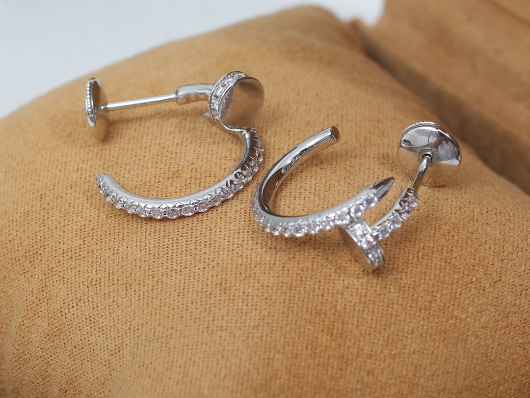 [Mystic]JUSTE EARRINGS 12.75MM SILVER DIAMOND