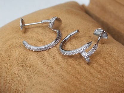 [Mystic]JUSTE EARRINGS 12.75MM SILVER DIAMOND
