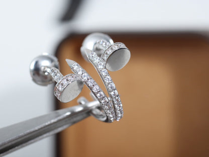 [Mystic]JUSTE EARRINGS 12.75MM SILVER DIAMOND