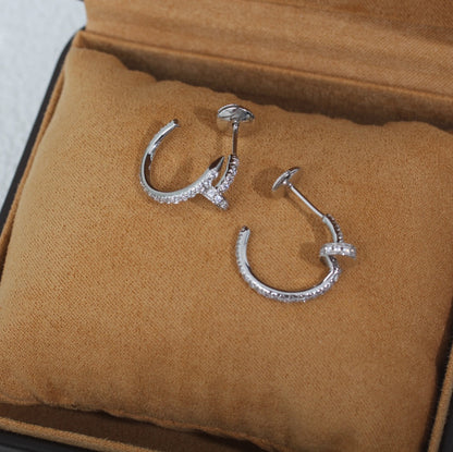 [Mystic]JUSTE EARRINGS 12.75MM SILVER DIAMOND