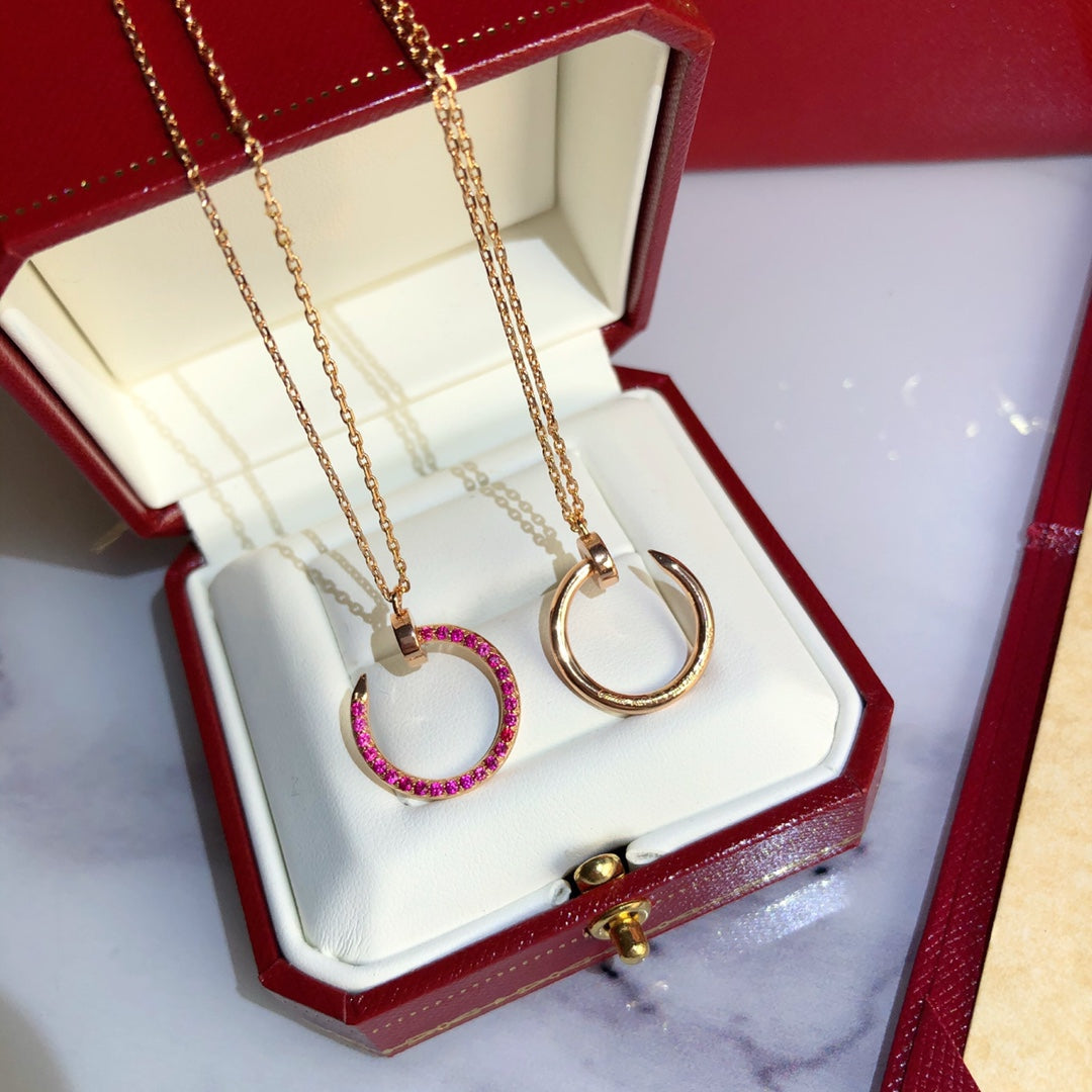 [Mystic]JUSTE NECKLACE GOLD RED DIAMONDS