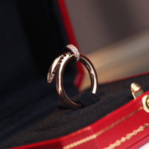 [Mystic]JUSTE RING 2.65MM PINK GOLD DIAMOND