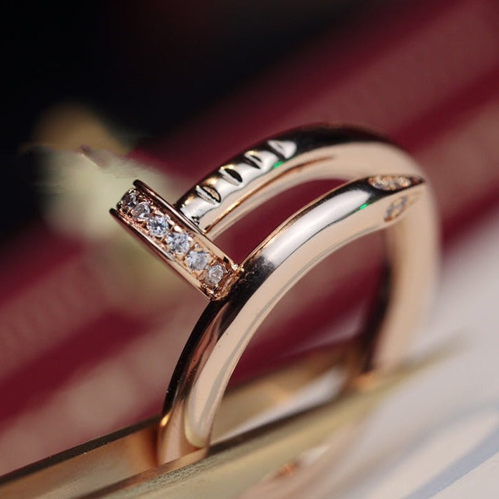 [Mystic]JUSTE RING 2.65MM PINK GOLD DIAMOND