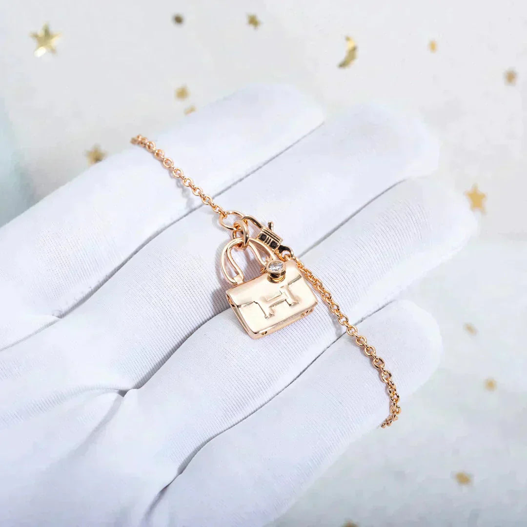 [Mystic]AMULETTE PEDANT ROSE GOLD NECKLACE