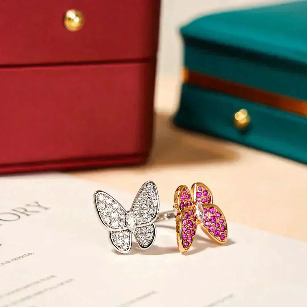 [Mystic]TWIN BUTTERFLY DIAMOND RING