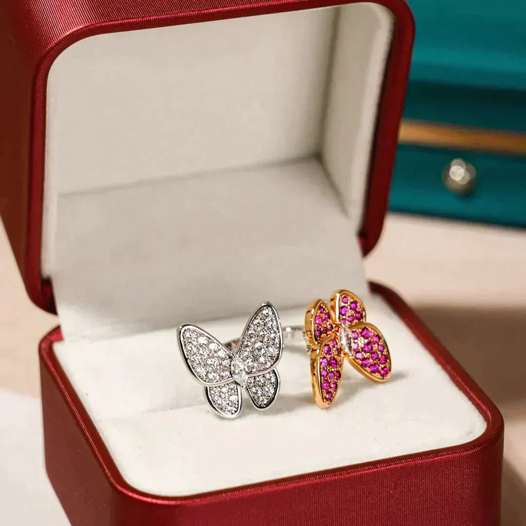[Mystic]TWIN BUTTERFLY DIAMOND RING
