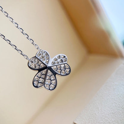 [Mystic]CLOVER DIAMOND NECKLACE SILVER