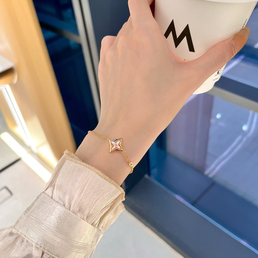 [Mystic]STAR 1 DIAMOND PINK GOLD BRACELET