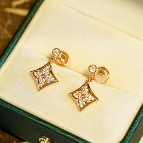 [Mystic]STAR DIAMONDS EARRINGS GOLD