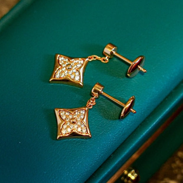 [Mystic]STAR DIAMONDS EARRINGS GOLD