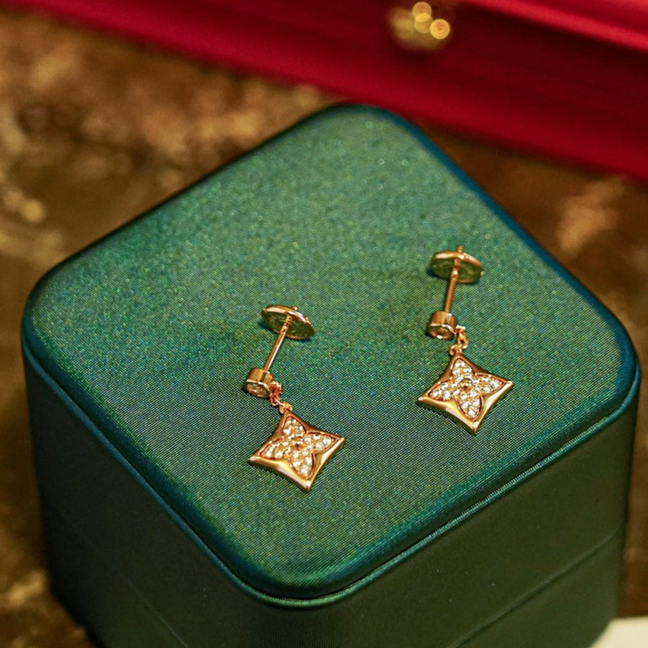 [Mystic]STAR DIAMONDS EARRINGS GOLD