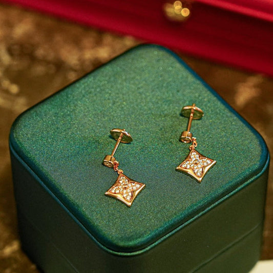 [Mystic]STAR DIAMONDS EARRINGS GOLD