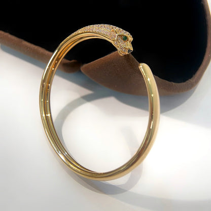 [Mystic]PANTHERE GOLD DIAMOND OPEN BRACELET