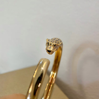 [Mystic]PANTHERE GOLD DIAMOND OPEN BRACELET