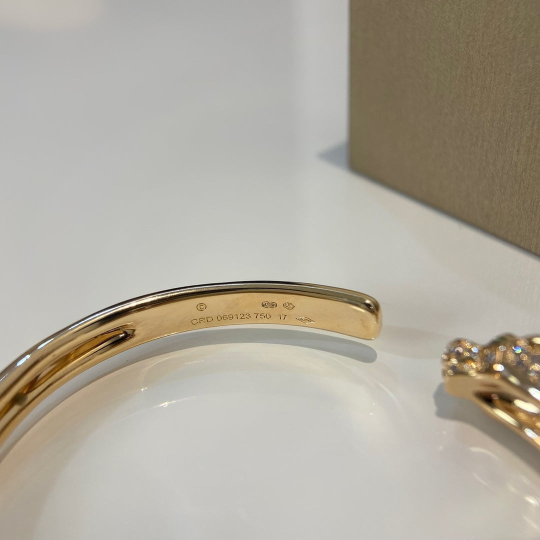 [Mystic]PANTHERE GOLD DIAMOND OPEN BRACELET