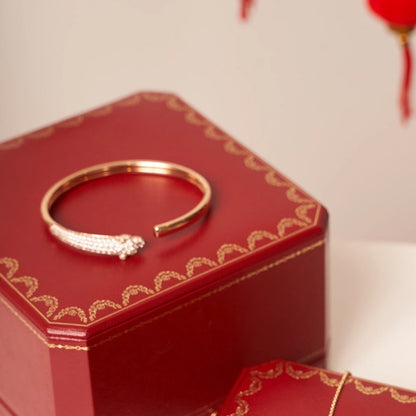 [Mystic]PANTHERE ROSE GOLD DIAMOND OPEN BRACELET