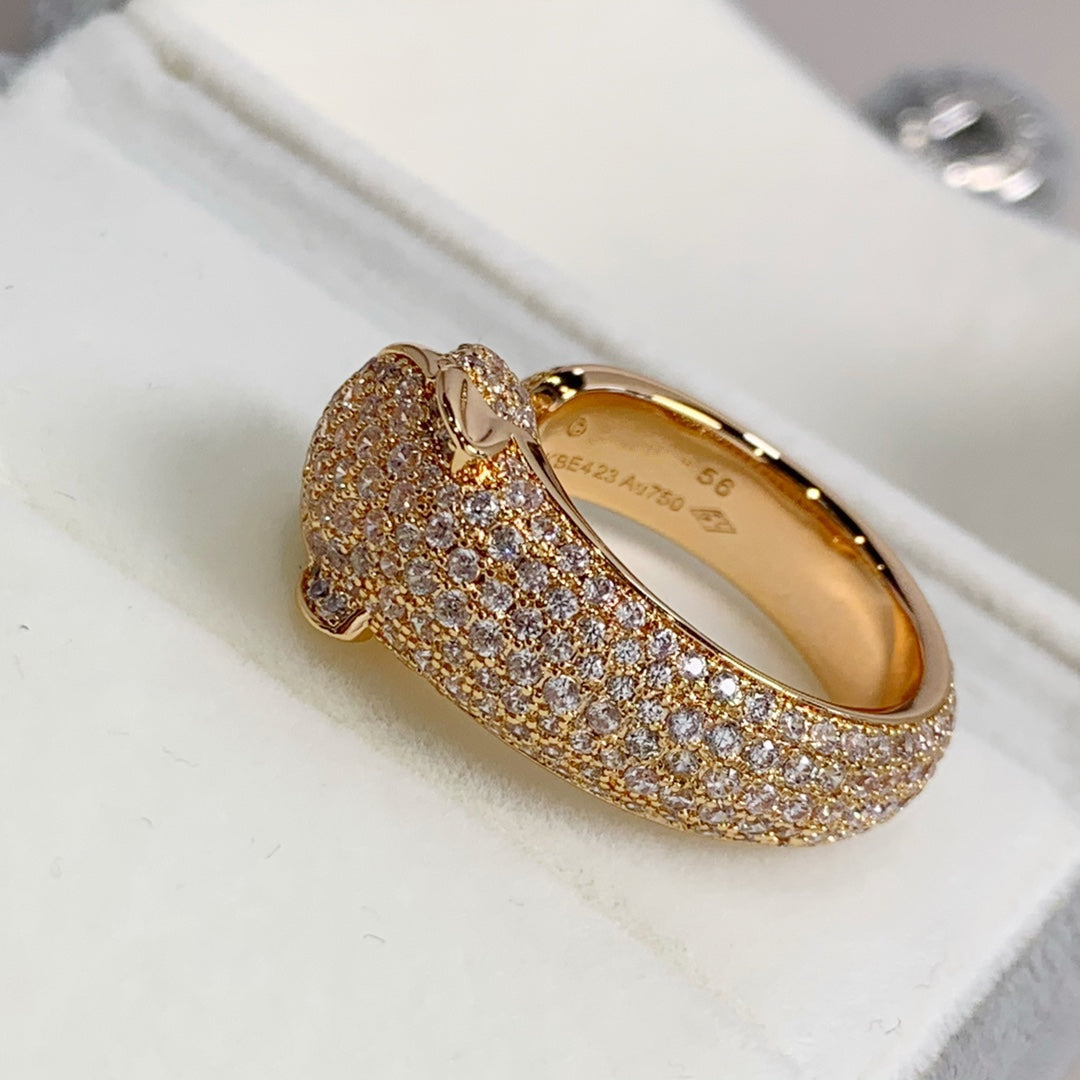 [Mystic]PANTHERE PINK GOLD DIAMOND RING