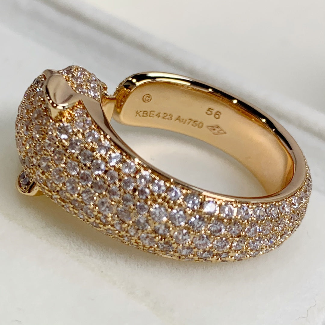 [Mystic]PANTHERE PINK GOLD DIAMOND RING