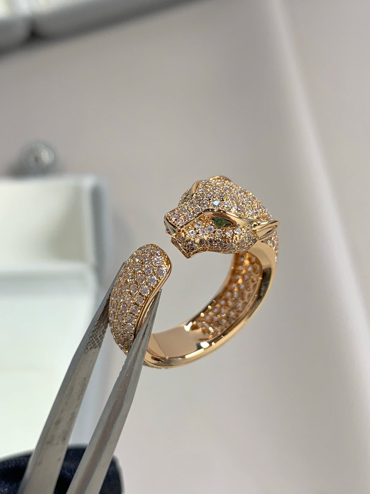 [Mystic]PANTHERE PINK GOLD DIAMOND RING