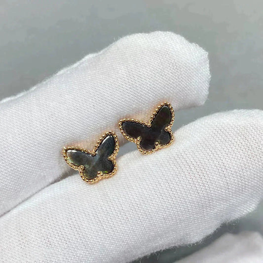 [Mystic]BUTTERFLY DARK MOP  EARRINGS