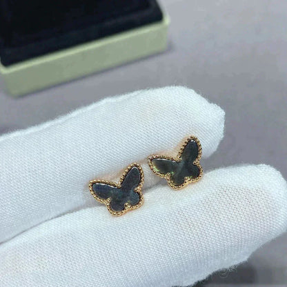 [Mystic]BUTTERFLY DARK MOP  EARRINGS