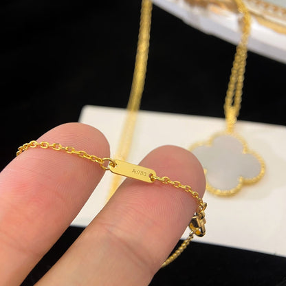 [Mystic]CLOVER 25MM MOP LARGE PENDANT NECKLACE