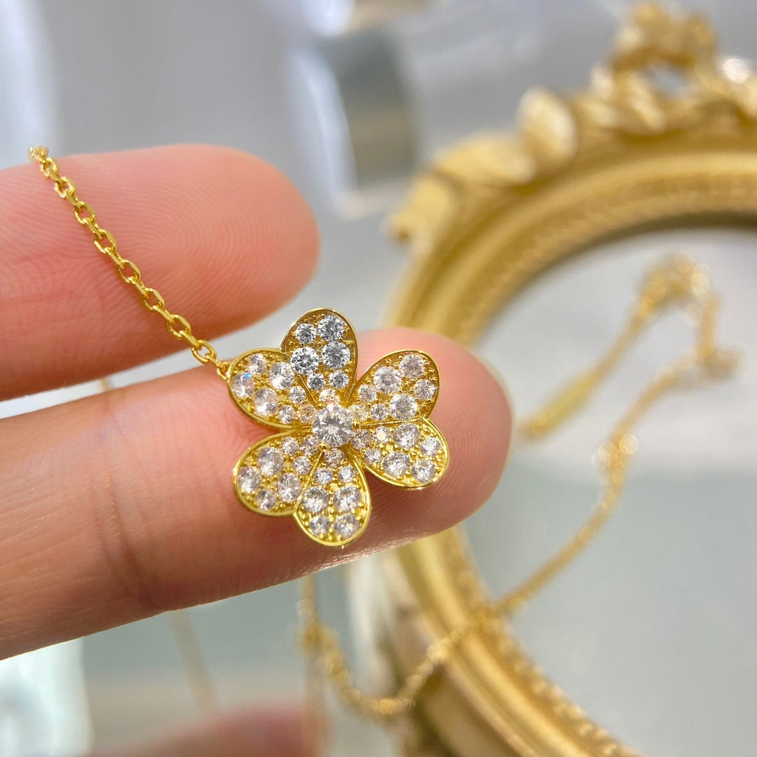 [Mystic]FLOWER DIAMOND NECKLACE