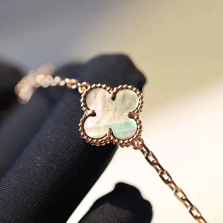 [Mystic Crown]CLOVER 20 MOTIFS DARK MOP DIAMOND  NECKLACE