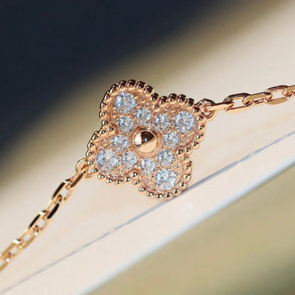 [Mystic Crown]CLOVER 20 MOTIFS DARK MOP DIAMOND  NECKLACE