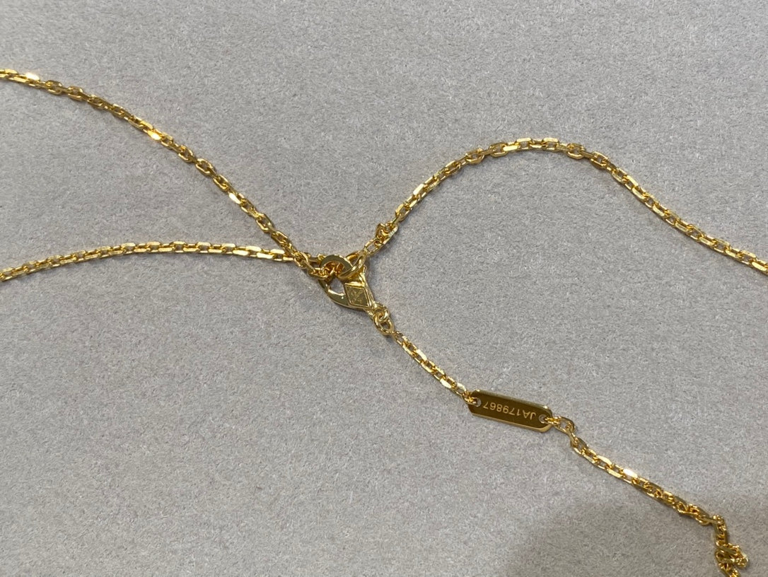 [Mystic]CLOVER 25MM NECKLACE GOLD CARNELIAN