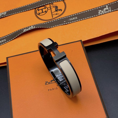 [Mystic]H BRACELET 12MM BLACK BEIGE CERAMIC