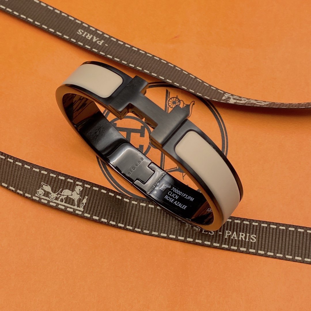 [Mystic]H BRACELET 12MM BLACK BEIGE CERAMIC