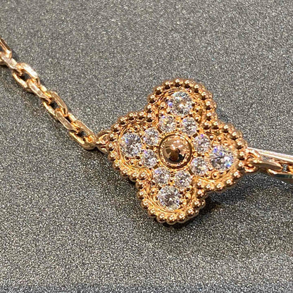 [Mystic]CLOVER 5 MOTIFS  FULL DIAMOND BRACELET