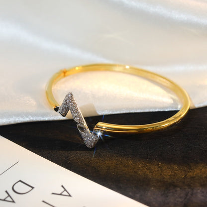 [Mystic]VOLTE UPSITE DOWN GOLD DIAMOND BRACELET