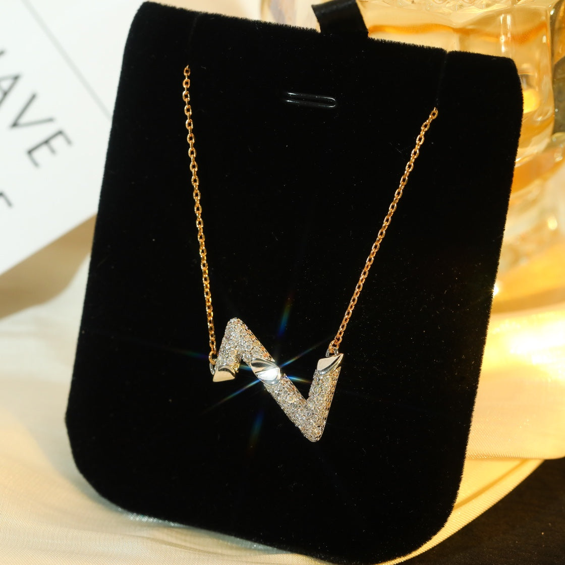 [Mystic]VOLT SILVER DIAMOND PEDANT NECKLACE