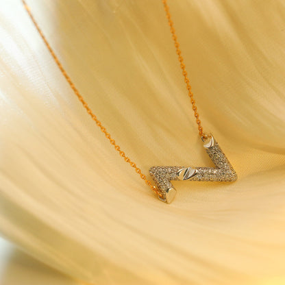 [Mystic]VOLT SILVER DIAMOND PEDANT NECKLACE