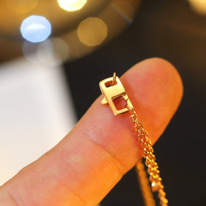 [Mystic]STAR AND SUN DIAMOND PINK GOLD NECKLACE