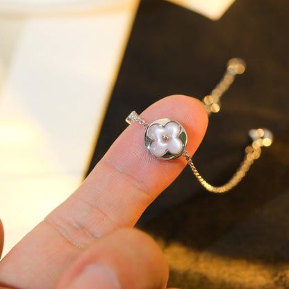 [Mystic]SUN MOTIF PINK MOP SILVER BRACELET