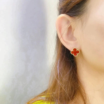 [Mystic]CLOVER MEDIUM 1 MOTIFS CARNELIAN  EARRINGS