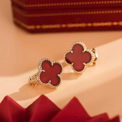 [Mystic]CLOVER MEDIUM 1 MOTIFS CARNELIAN  EARRINGS