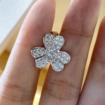 [Mystic]CLOVER COMOS DIAMOND EARRINGS SILVER