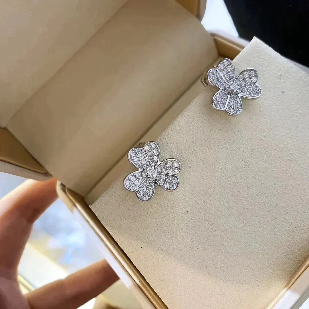 [Mystic]CLOVER COMOS DIAMOND EARRINGS SILVER