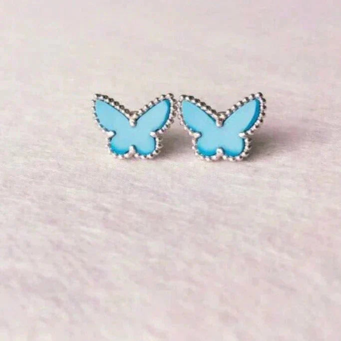 [Mystic]BUTTERFLY TURQUOISE EARRINGS SILVER