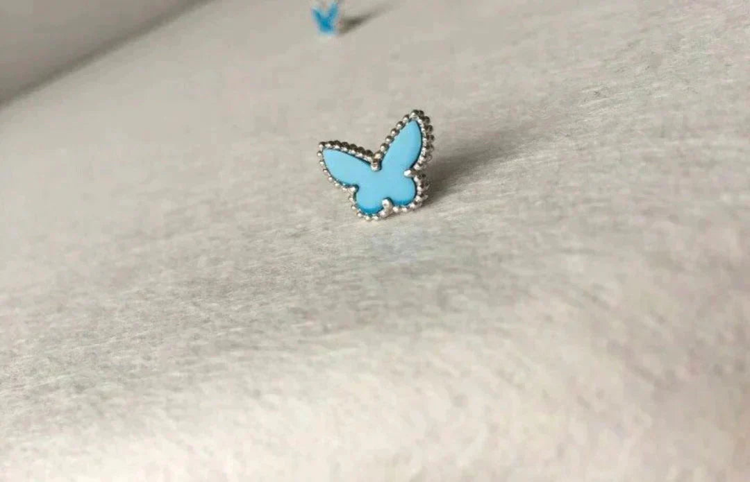 [Mystic]BUTTERFLY TURQUOISE EARRINGS SILVER