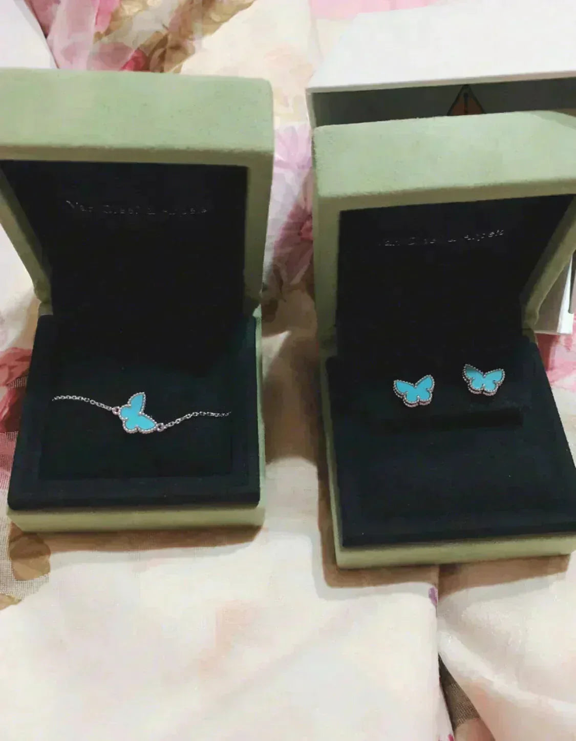 [Mystic]BUTTERFLY TURQUOISE EARRINGS SILVER