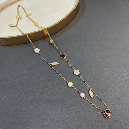 [Mystic]LUCKY SPRING 15 MOTIFS GOLD NECKLACE