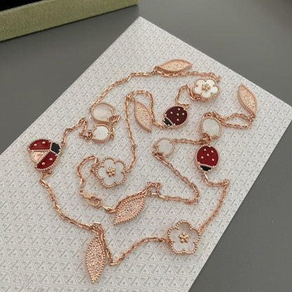 [Mystic Crown]LUCKY SPRING 15 MOTIFS ROSE GOLD NECKLACE